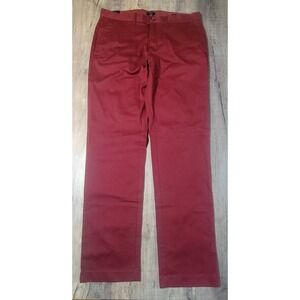 J Crew  Straight Fit Flex Mens 34x34 Red Chino Pants  Casual NEW NWT